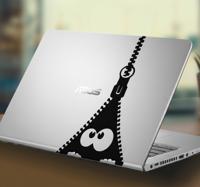Laptop sticker monster rits