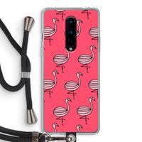 Flamingo: OnePlus 8 Transparant Hoesje met koord