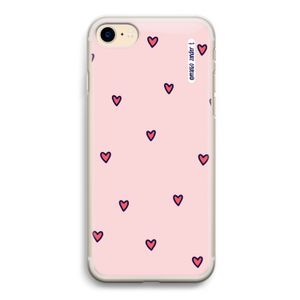 Hartjes: iPhone 7 Transparant Hoesje