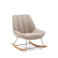Kave Home Marlina schommelstoel chenille Beige Kave Home Marlina schommelstoel chenille Beige
