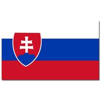 Vlag van Slowakije - 90 x 150 cm - feestartikelen - landen thema - supporters - versiering