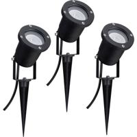 Paulmann 98897 LED-tuinspot Set van 3 stuks LED GU10 10.5 W Zwart