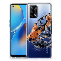 Hoesje maken OPPO A74 4G Watercolor Tiger