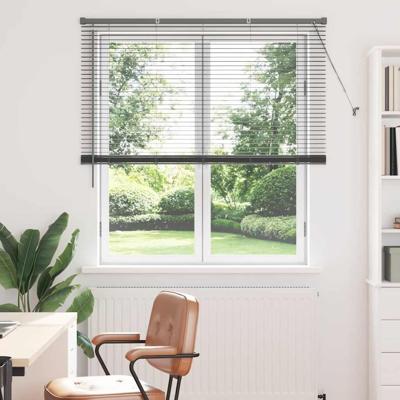 Raam Blind met gordijnen Anders Donkergrijs 125 x 175 cm Aluminium