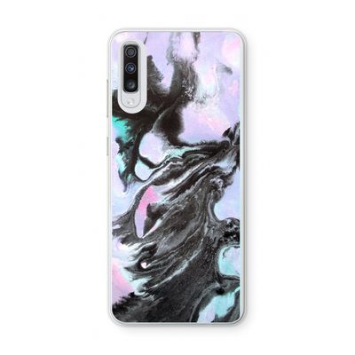 Pastel zwart: Samsung Galaxy A70 Transparant Hoesje