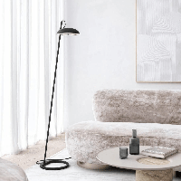 Zwarte vloerlamp met G9 fitting schakelaar "Versale" DFTP