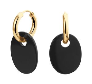 TFT Klapoorringen Onyx Geelgoud Glanzend 2.5 mm x 15 mm