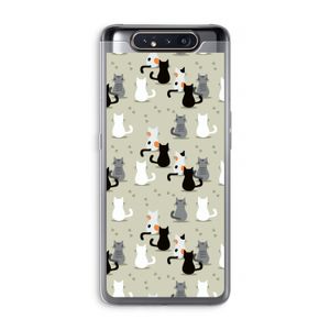 Katten: Samsung Galaxy A80 Transparant Hoesje