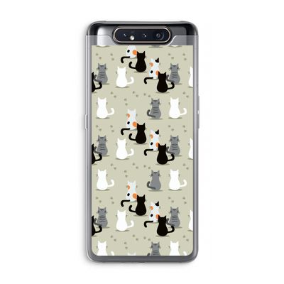 Katten: Samsung Galaxy A80 Transparant Hoesje