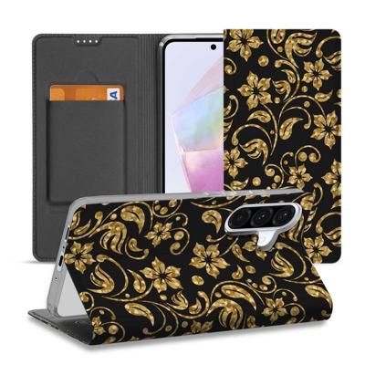 Samsung Galaxy A56 | A36 Smart Cover Gouden Bloemen Samsung Galaxy A56 | A36 Smart Cover Gouden Bloemen