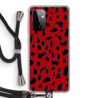 Red Leopard: Samsung Galaxy A72 5G Transparant Hoesje met koord