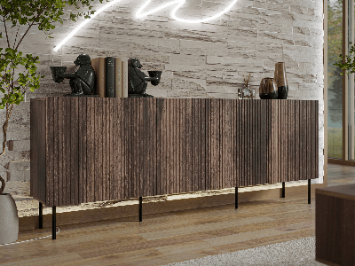 Dressoir TAKKO 4 deuren walnoot bruin