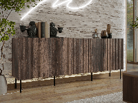 Dressoir TAKKO 4 deuren walnoot bruin