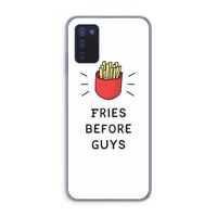 Fries before guys: Samsung Galaxy A03s Transparant Hoesje