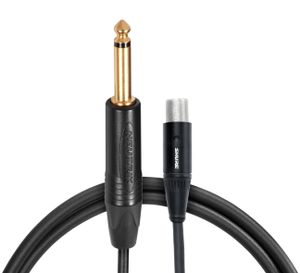 Shure WA306 audio kabel 6.35mm XLR (4-pin) Zwart