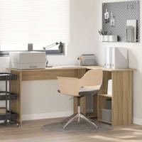 Bureau met plank Sonoma eiken 142 x 102 x 73 cm Bewerkt hout Bureau met plank Sonoma eiken 142 x 102 x 73 cm Bewerkt hout