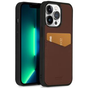 Accezz Premium Leather Card Slot Backcover iPhone 13 Pro Telefoonhoesje Bruin