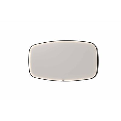 INK SP31 spiegel - 160x4x80cm contour in stalen kader incl dir LED - verwarming - color changing - dimbaar en schakelaar - geborsteld metal black 8409885