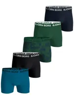 5-Pack jongens boxershorts - Core shorts - Zwarte katoenen jongens onderbroeken
