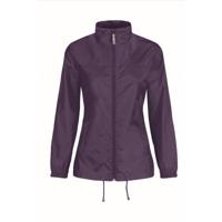 Windjas/windbreaker - dames - paars - met capuchon