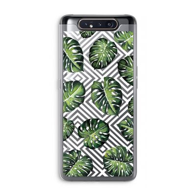 Geometrische jungle: Samsung Galaxy A80 Transparant Hoesje