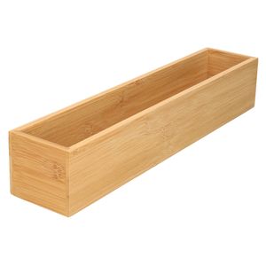 Kast/lade/make-up sorteer organizer bamboe hout bakje 7.5 x 38 x 6.5 cm   -