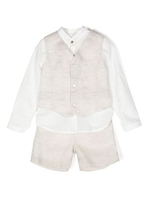 Mimilù costume trois pièces en lin - Blanc