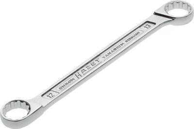 HAZET Dubbele ringsleutel 610N-12X13 · Buitentwaalfkant tractieprofiel · SW 12 x 13 mm