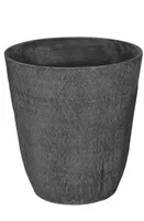 Kunststof pot rond asch stone - L - thumbnail