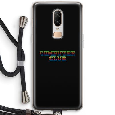 Retro: OnePlus 6 Transparant Hoesje met koord