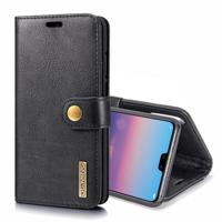 Crazy Horse textuur Flip afneembare magnetische lederen Case voor Huawei P20 met houder & kaartsleuven & portemonnee (zwart)
