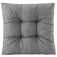 Leen Bakker - Loungekussen Florence Zit - 73x73 Cm - Polyester/Katoen - Grijs