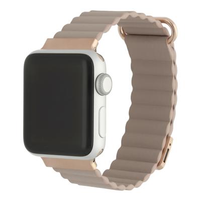 Apple Watch Leren Magneet Magna Band - Khaki - 38, 40, 41 & 42mm Apple Watch Leren Magneet Magna Band - Khaki - 38, 40, 41 & 42mm