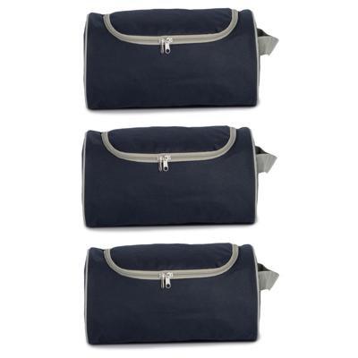Kimood Schoenentas reizen - 3x - 11L - 35 x 17 x 19 cm - blauw - polyester - schoenen opbergen