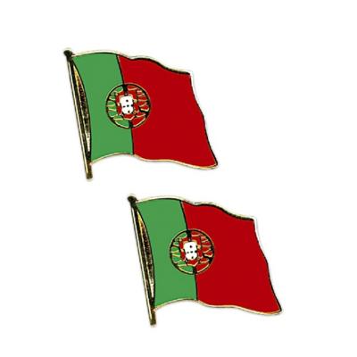 Pin Speldje/Broche - 2x -Portugal vlag - 20 mm - supporters Portugal