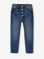 Jeans Mom fit MorphologiK meisjes heupomtrek SMALL jeansblauw