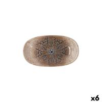 Snackdienblad Bidasoa Deneb Hydrozero Bruin 19 x 11 cm (6 Stuks)