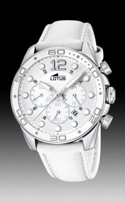 Horlogeband Lotus 15782-1 Leder Wit 21mm