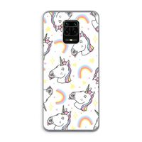 Rainbow Unicorn: Xiaomi Redmi Note 9 Pro Transparant Hoesje