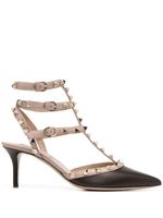 Valentino Garavani escarpins Caged Rockstud 65 mm - Marron - thumbnail