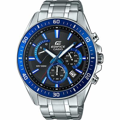 Casio EFR-552D-1A2VUEF Zilverkleurig Zwart Heren horloge