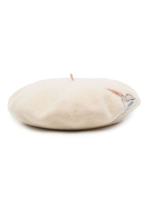 CHANEL Pre-Owned béret Camellia en laine - Blanc