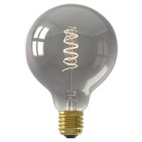Leen Bakker - LED Globelamp Dimbaar - Titanium - E27 - 4W - Glas - Grijs - H14 Cm