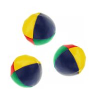 Jongleerballen - 3x - gekleurd - 6,5 cm - microgranulaat - beanbags - Jongleervoorwerpen - thumbnail