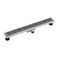 Fortifura Galeria douchegoot - 140cm - met rooster - met vloerflens - Geborsteld Gunmetal PVD YZ-A60-Basic-drain