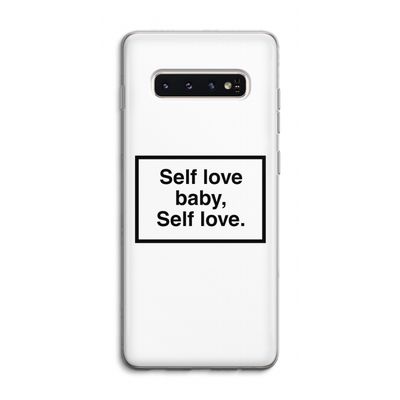 Self love: Samsung Galaxy S10 4G Transparant Hoesje