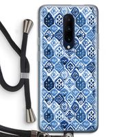 Blauw motief: OnePlus 7 Pro Transparant Hoesje met koord