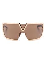 VALENTINO GARAVANI EYEWEAR lunettes de soleil V-Romask à monture oversize - Marron - thumbnail