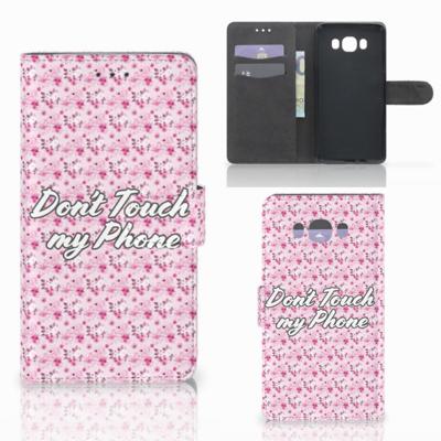 Samsung Galaxy J7 2016 Portemonnee Hoesje Flowers Pink DTMP Samsung Galaxy J7 2016 Portemonnee Hoesje Flowers Pink DTMP
