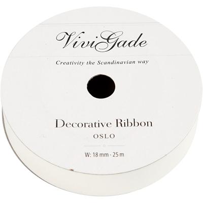 Creativ Company Cadeaulint, b: 18 mm, matt, wit, 25 m/ 1 rol